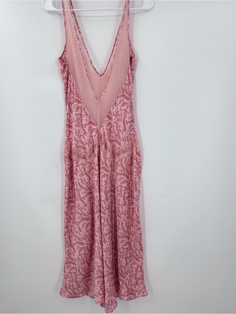 Anthropologie Blush Pink Lace Backless Midi Dress - Picture 5 of 12